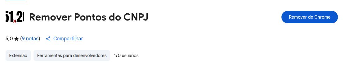 Imagem da extensão Removedor de Pontos do CNPJ
